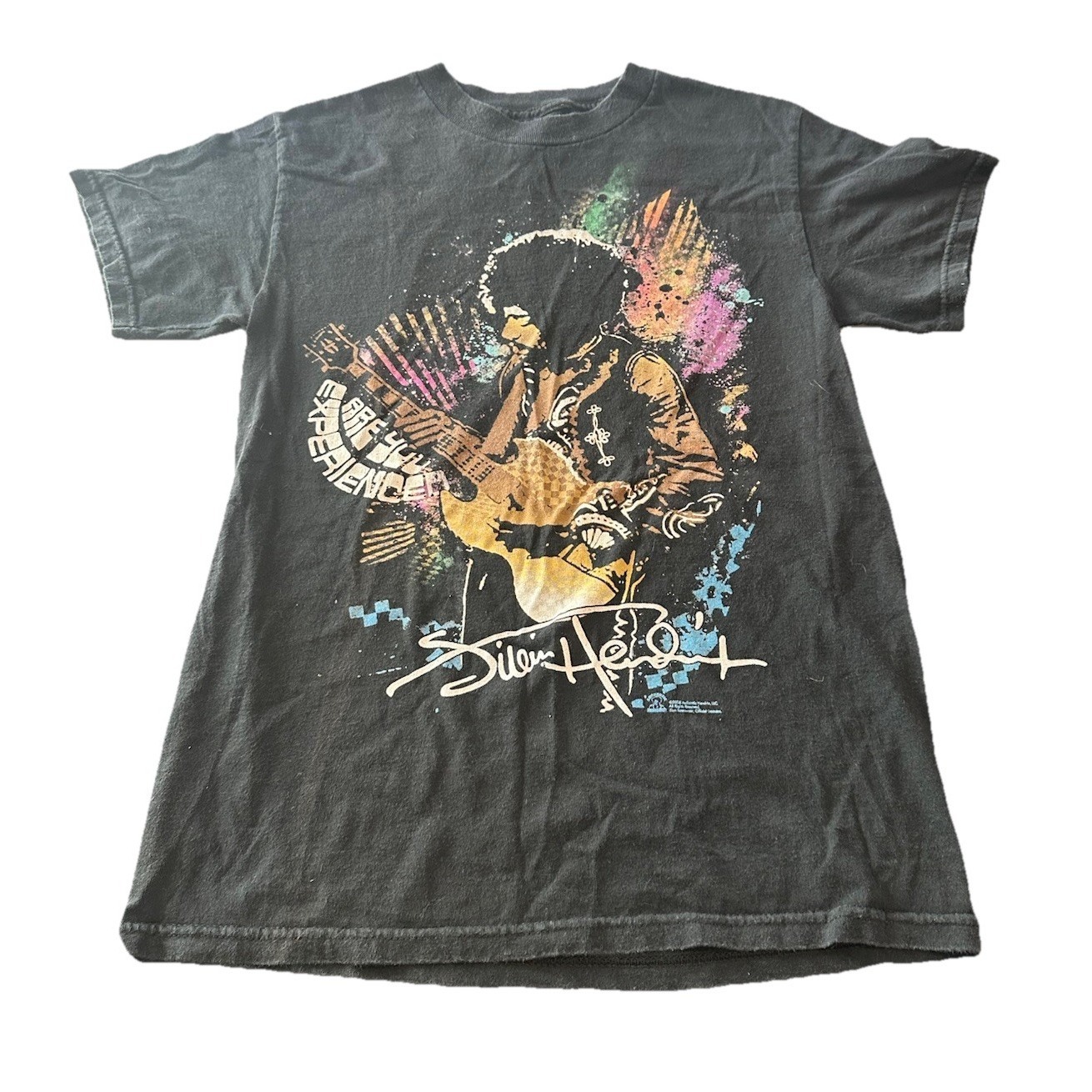 Jimi Hendrix Graphic T-Shirt Xl Black Authentic Hendrix 2008 Size S